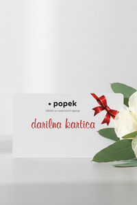 darilna kartica za darilo s šopkom rož