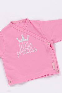 bodi z napisom little princess roza