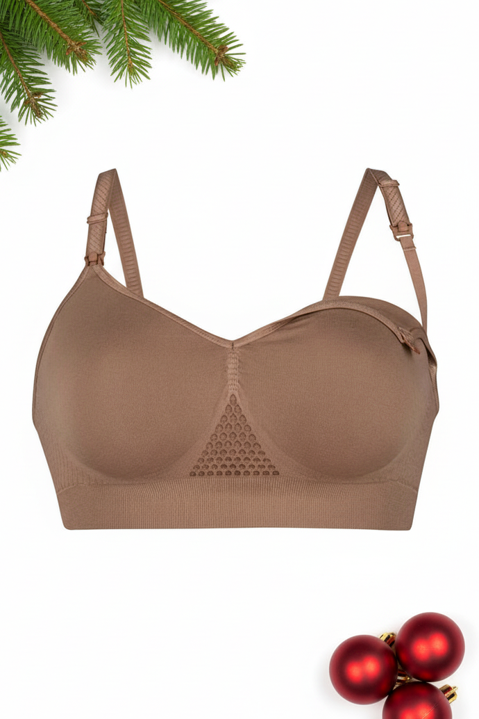 Nedrček za dojenje in nosečnost brezšivni z blazinicami