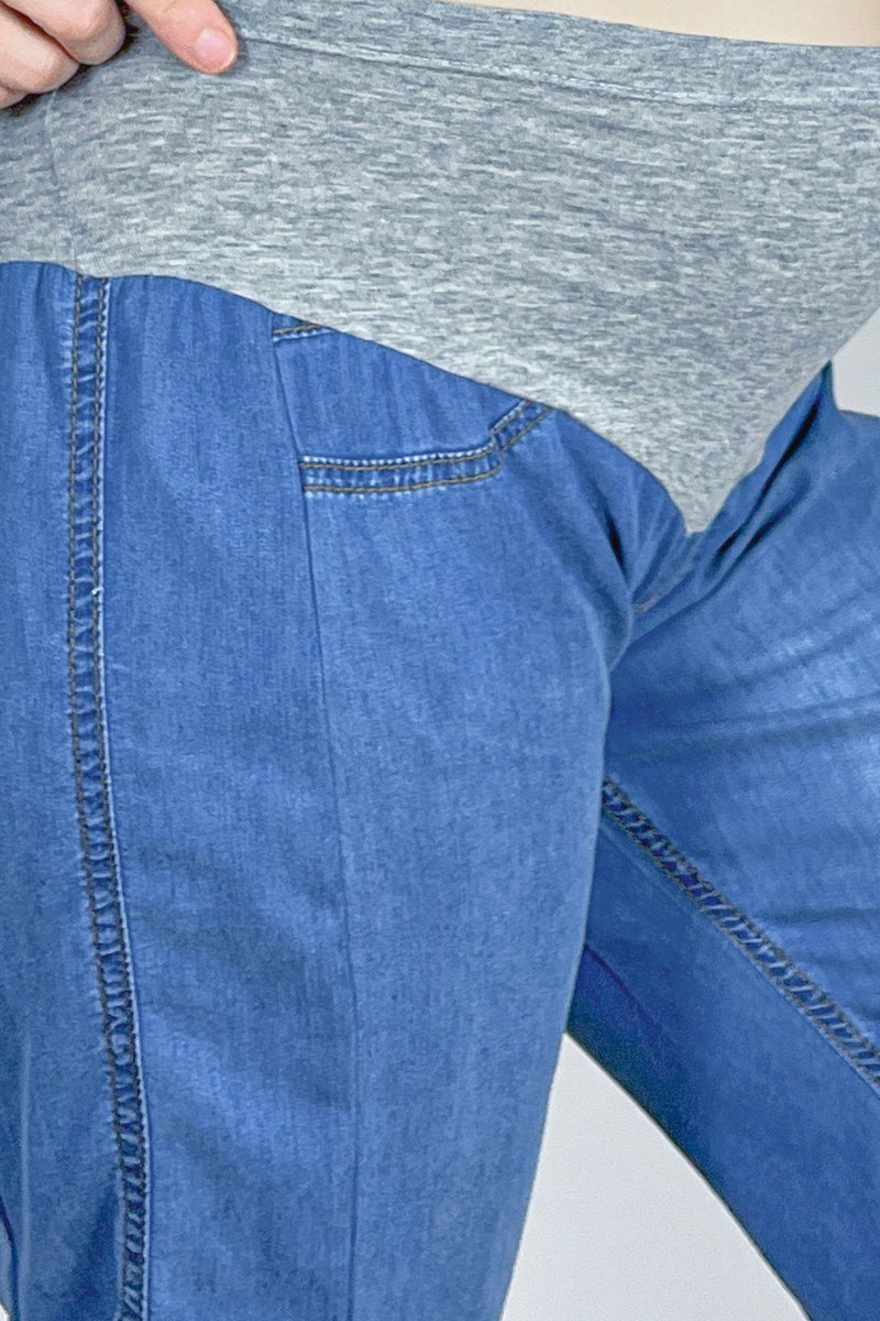 Nosečniške hlače - bermuda - jeans