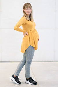 Tunika za dojenje in nosečnost - rumena