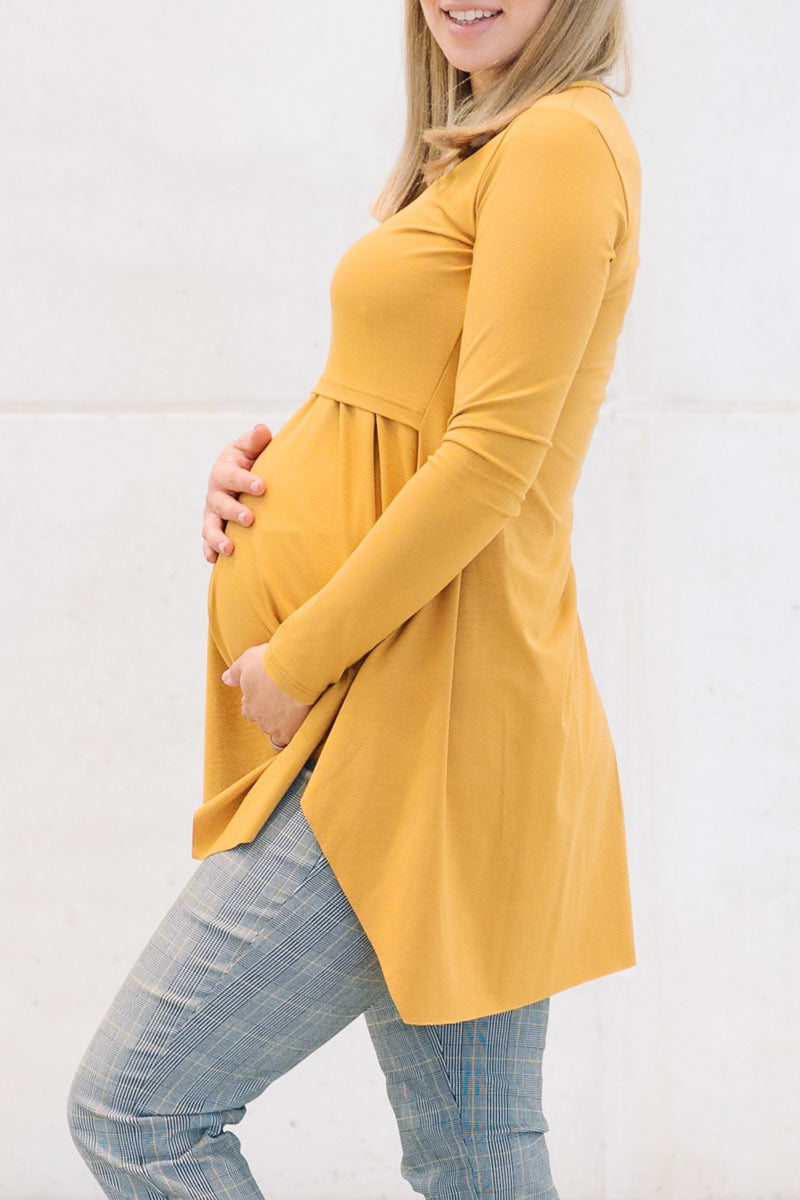 Tunika za dojenje in nosečnost - rumena