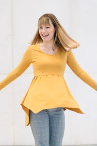 Tunika za dojenje in nosečnost - rumena