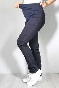 Nosečniške hlače - jeans - indigo modre