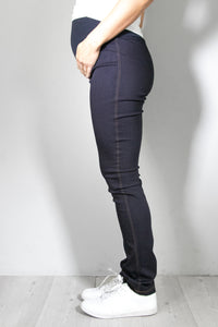 Nosečniške hlače - jeans - indigo modre