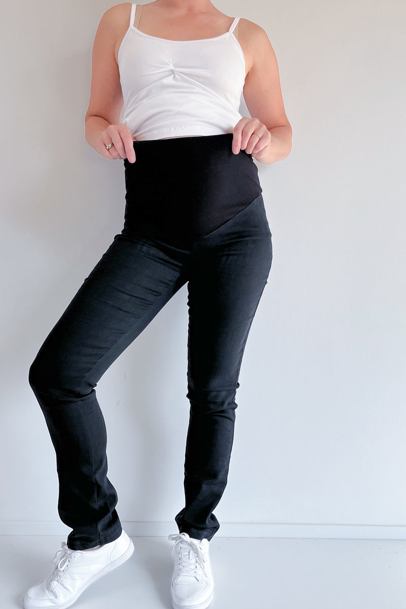 Nosečniške hlače - jeans - črne