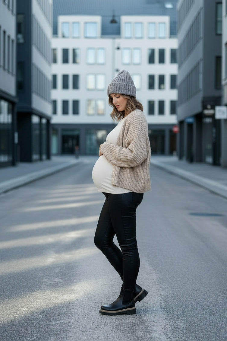 Tople nosečniške pajkice - videz usnja z vzorcem