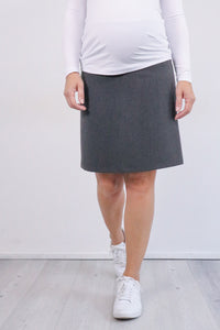 Nosečniško elegantno krilo - temno sivo