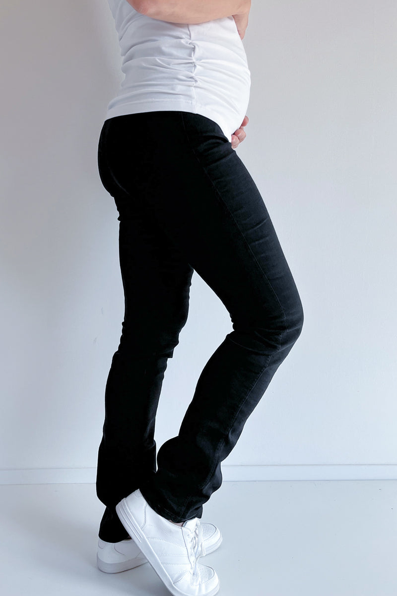 Nosečniške hlače - jeans - črne