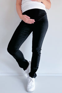 Nosečniške hlače - jeans - črne