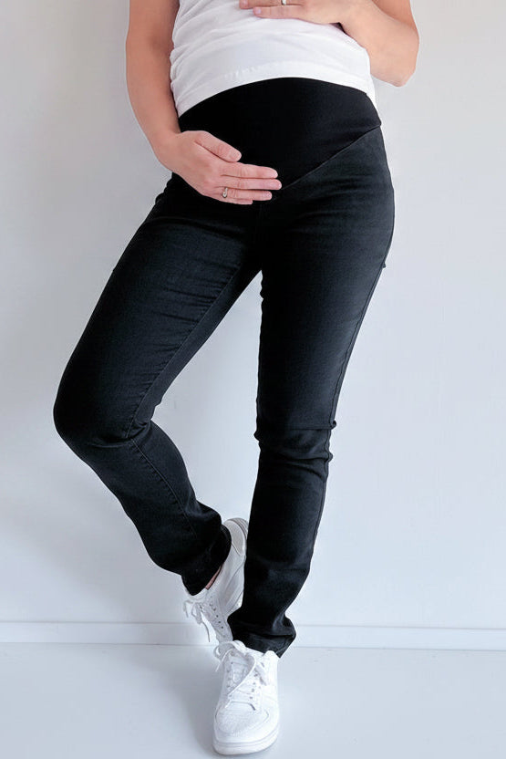 Nosečniške hlače - jeans - črne