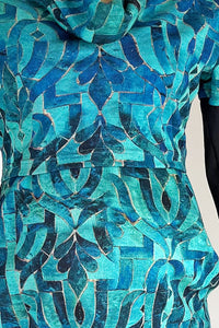 Obleka za nosečnost in dojenje z žepi - Turkiz